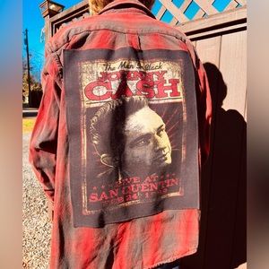 Johnny Cash Upcycled Flannel